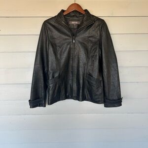 Kenneth Cole Black Leather Jacket